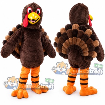 Brown Turkey Mascot Costume