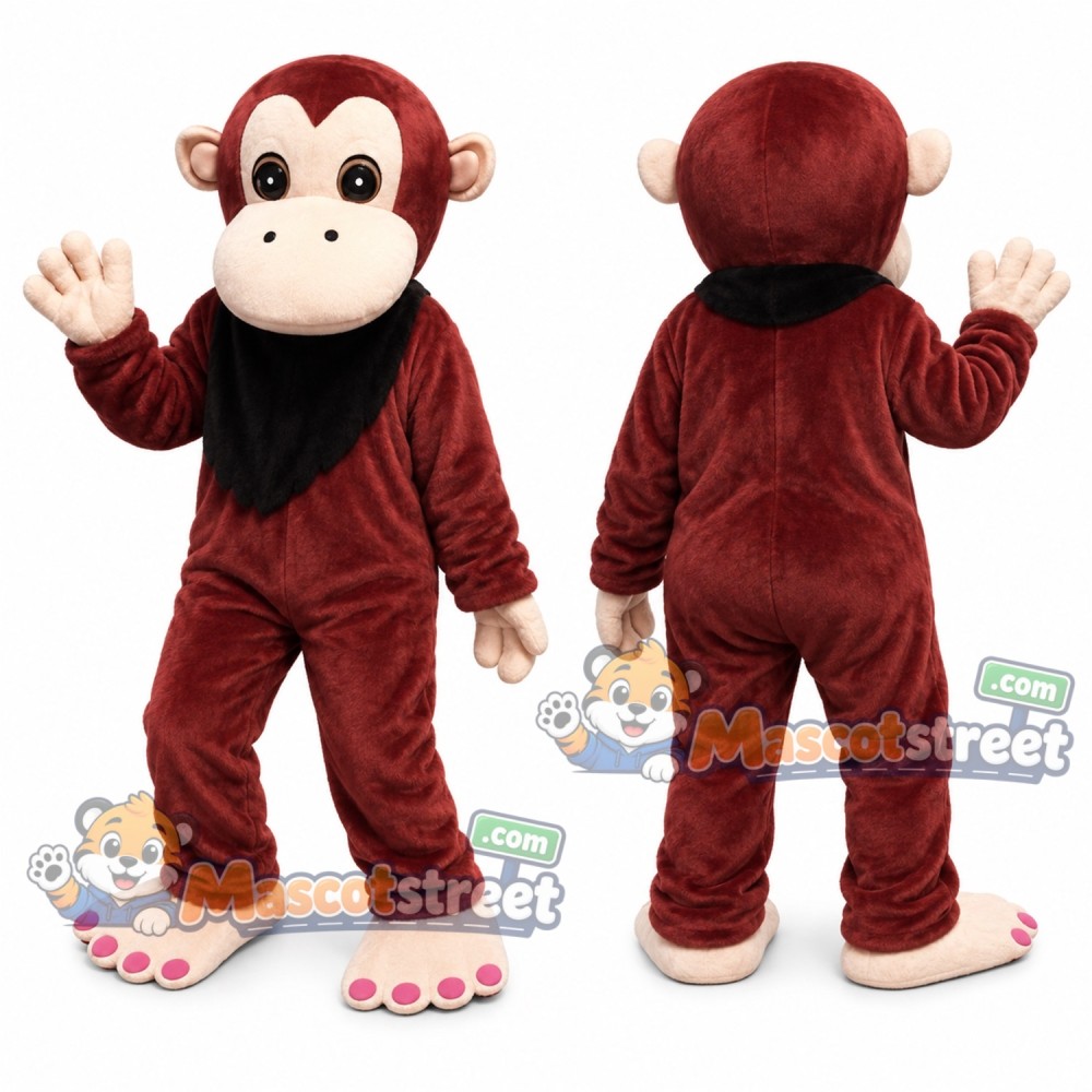 Brown Ape Mascot Costume Brown Ape Mascot Costume
