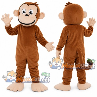 Brown Monkey Mascot Costume Brown Monkey Mascot Costume