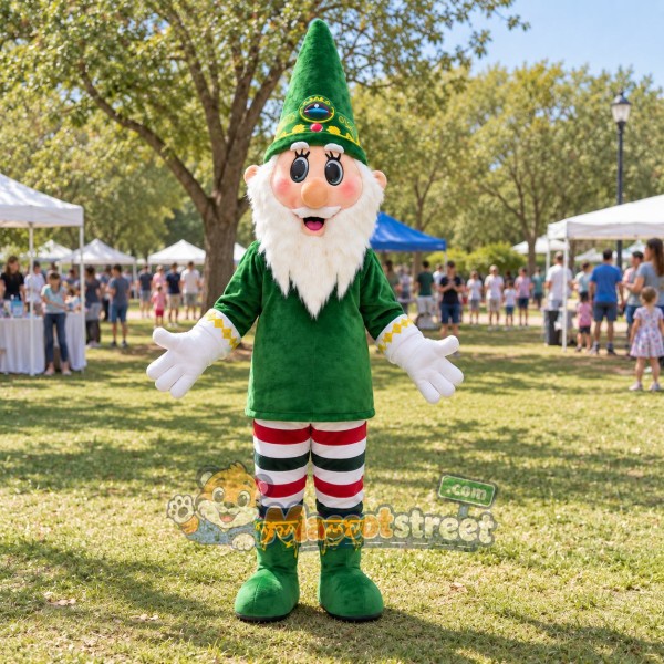 Christmas Elf Mascot Costume with Green Suit and Green Hat Christmas Elf Mascot Costume with Green Suit and Green Hat
