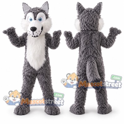 Gray Wolf Mascot Costume Gray Wolf Mascot Costume