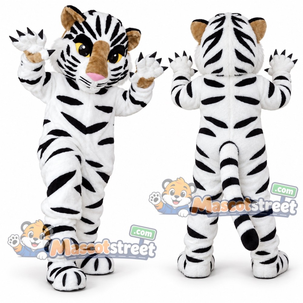 White Tiger Mascot Costume
