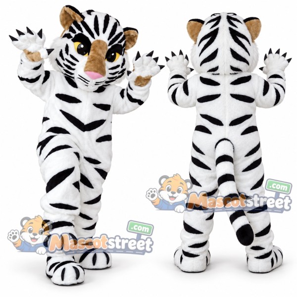 White Tiger Mascot Costume