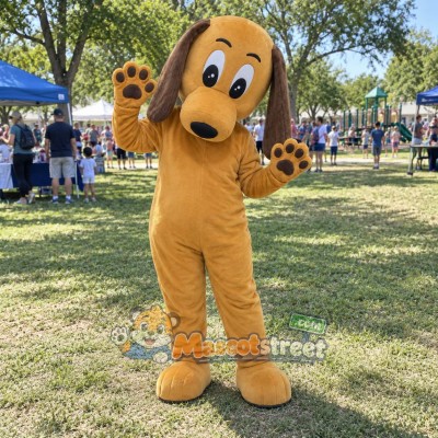 Tan Dog Mascot Costume Tan Dog Mascot Costume