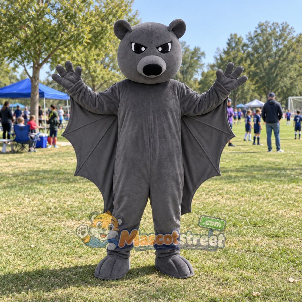 Gray Bat Mascot Costume