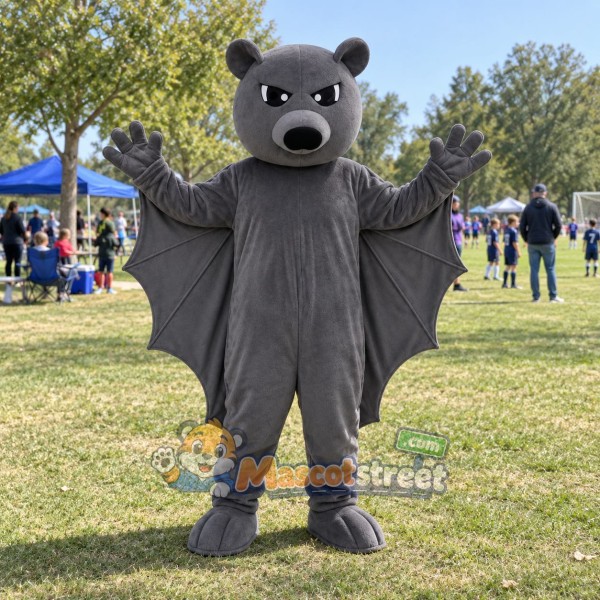 Gray Bat Mascot Costume