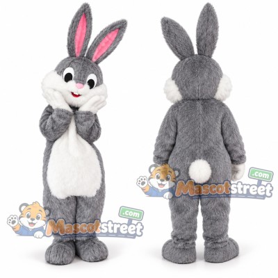 Gray Rabbit Mascot Costume Gray Rabbit Mascot Costume