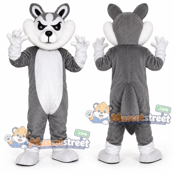 Gray Wolf Mascot Costume