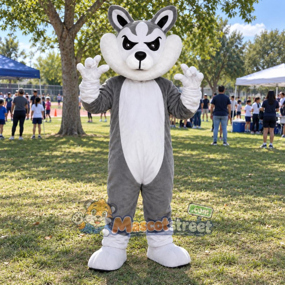 Gray Wolf Mascot Costume