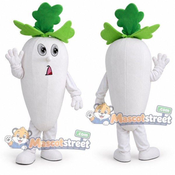 White Radish Mascot Costume
