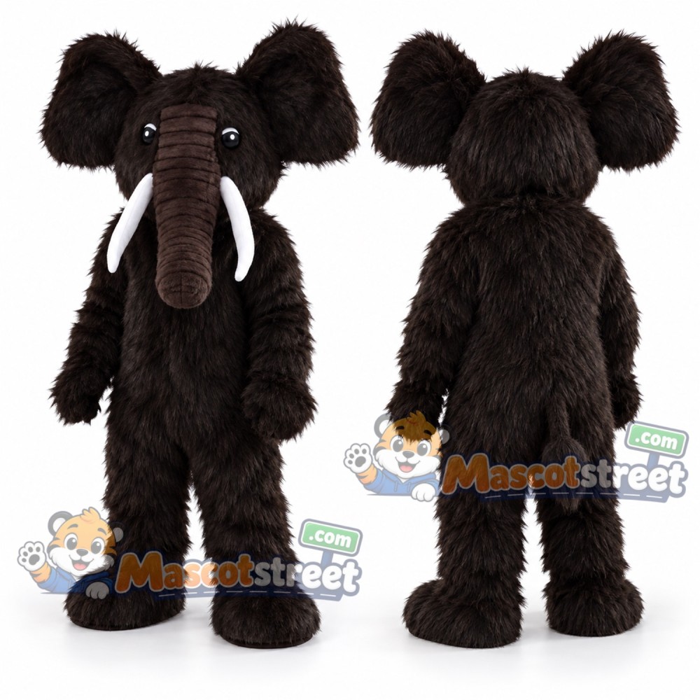 Brown Mammoth Mascot Costume Brown Mammoth Mascot Costume