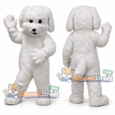 White Dog Mascot Costume White Dog Mascot Costume