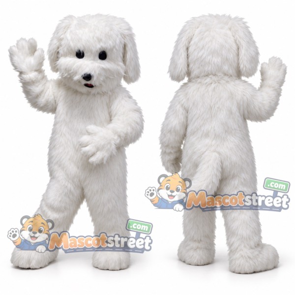 White Dog Mascot Costume