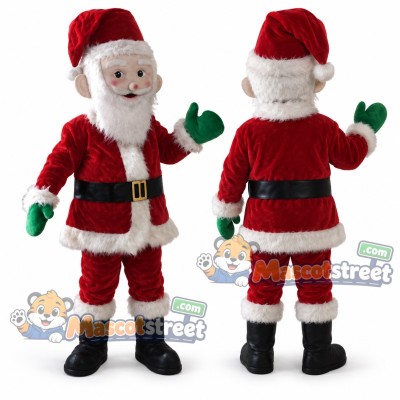 Santa Claus Mascot Costume with Red Suit and Red Hat Santa Claus Mascot Costume with Red Suit and Red Hat