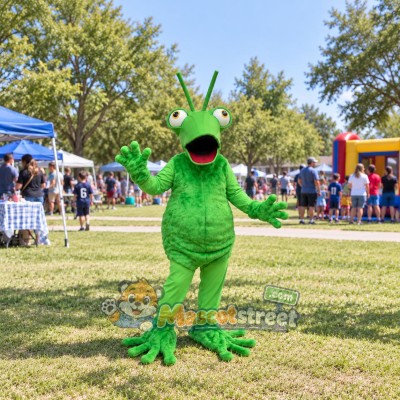 Green Grasshopper Mascot Costume