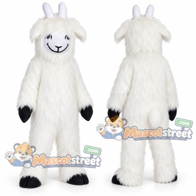 White Goat Mascot Costume White Goat Mascot Costume