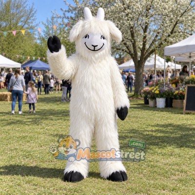 White Goat Mascot Costume White Goat Mascot Costume