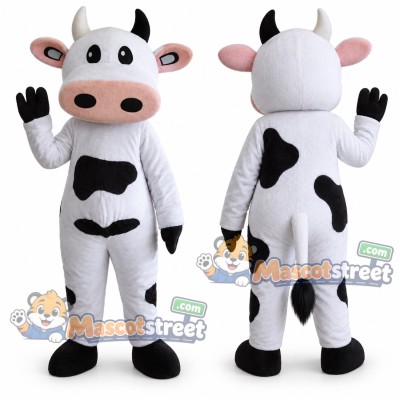 Black and White Cow Mascot Costume Black and White Cow Mascot Costume