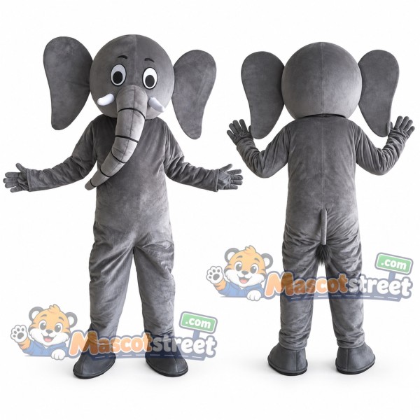 Gray Elephant Mascot Costume
