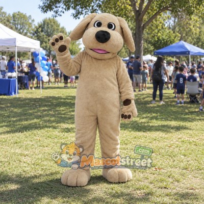 Tan Dog Mascot Costume Tan Dog Mascot Costume