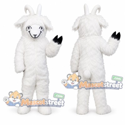 White Goat Mascot Costume White Goat Mascot Costume