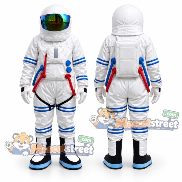 Astronaut Mascot Costume with White Space Suit