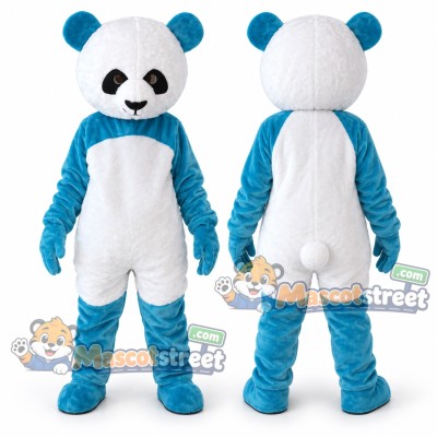 Blue and White Panda Mascot Costume Blue and White Panda Mascot Costume