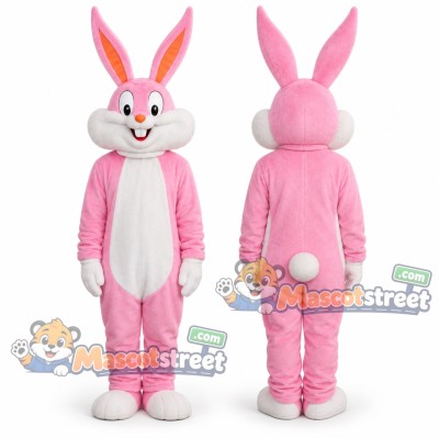 Pink Rabbit Mascot Costume Pink Rabbit Mascot Costume