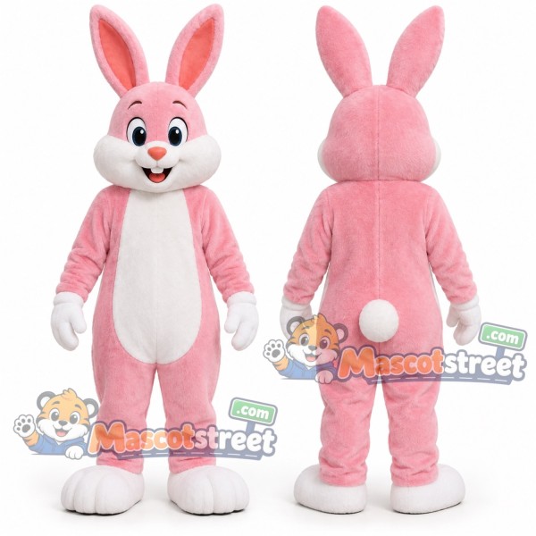 Pink Rabbit Mascot Costume