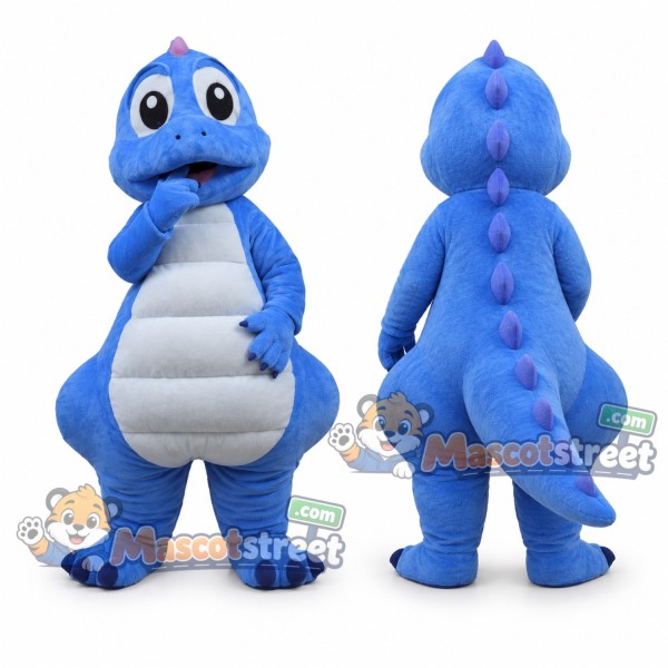 Blue Dinosaur Mascot Costume