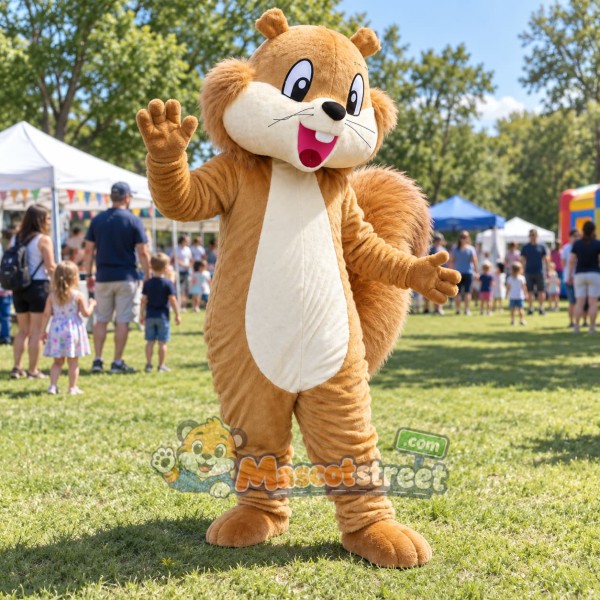 Brown Squirrel Mascot Costume