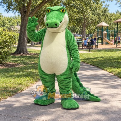 Green Alligator Mascot Costume