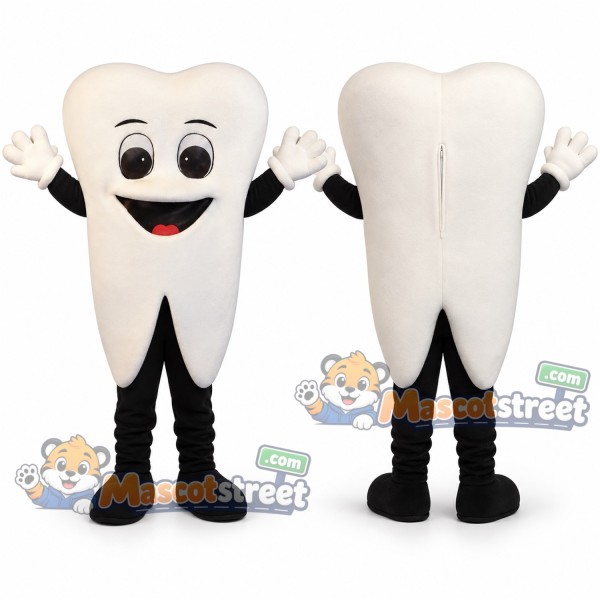 White Tooth Mascot Costume