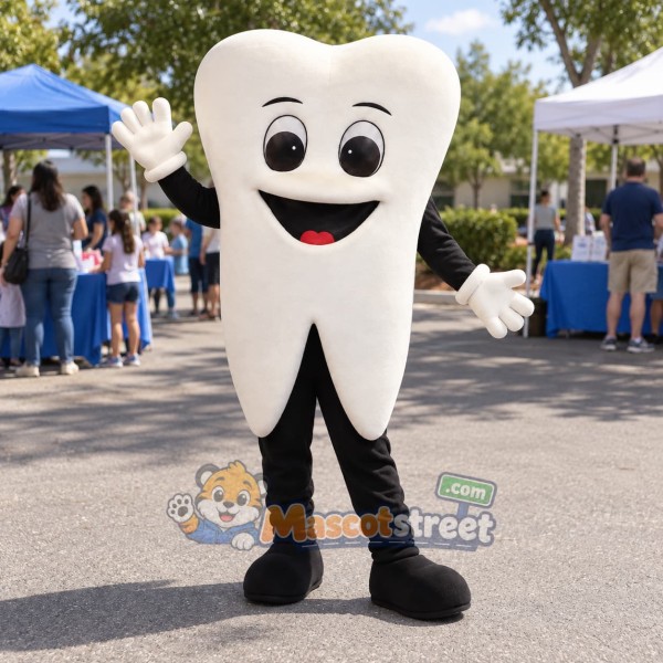 White Tooth Mascot Costume