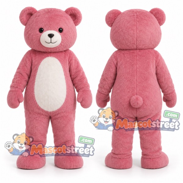Pink Bear Mascot Costume