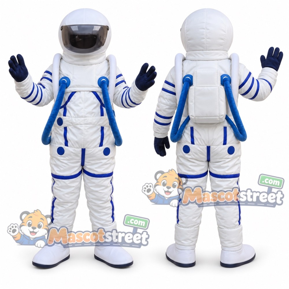 Astronaut Mascot Costume with White Space Suit Astronaut Mascot Costume with White Space Suit