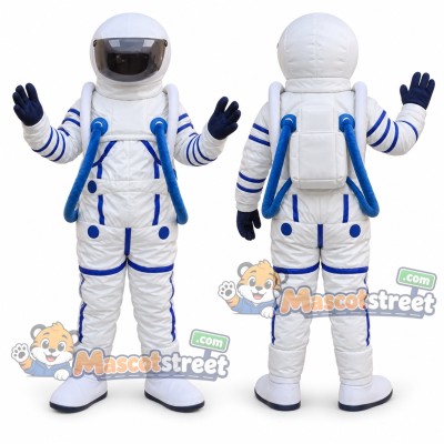 Astronaut Mascot Costume with White Space Suit Astronaut Mascot Costume with White Space Suit