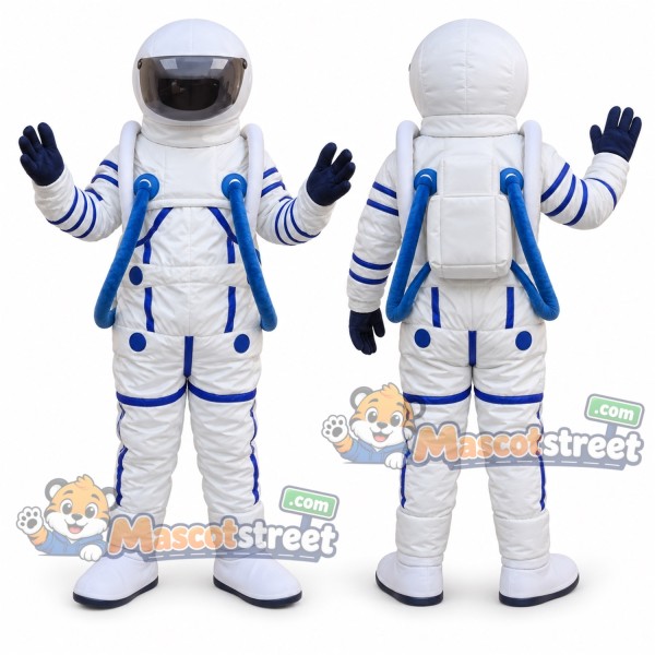 Astronaut Mascot Costume with White Space Suit