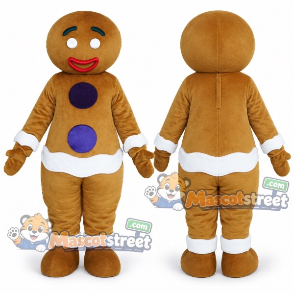 Gingerbread Person Mascot Costume
