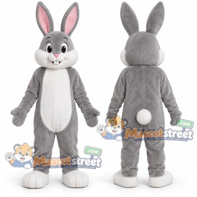 Gray Rabbit Mascot Costume