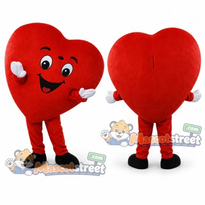 Red Heart Mascot Costume Red Heart Mascot Costume
