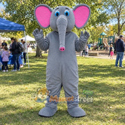 Gray Elephant Mascot Costume Gray Elephant Mascot Costume
