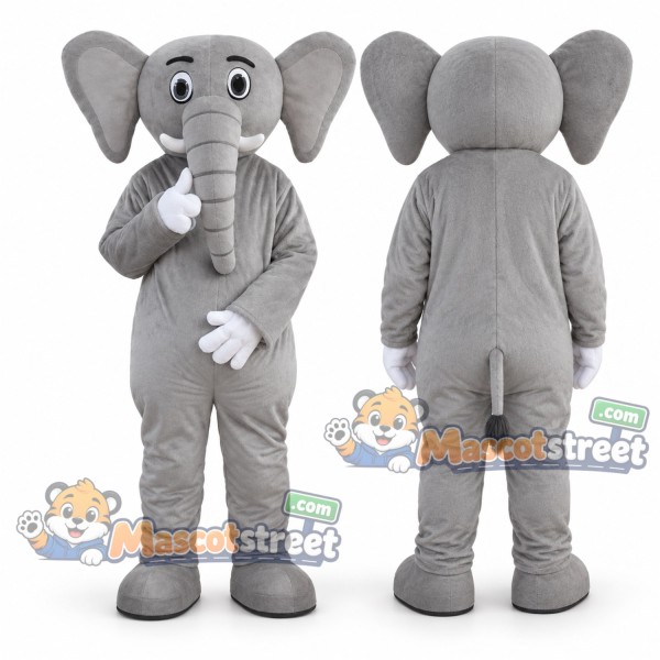 Gray Elephant Mascot Costume