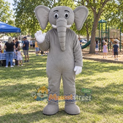 Gray Elephant Mascot Costume Gray Elephant Mascot Costume