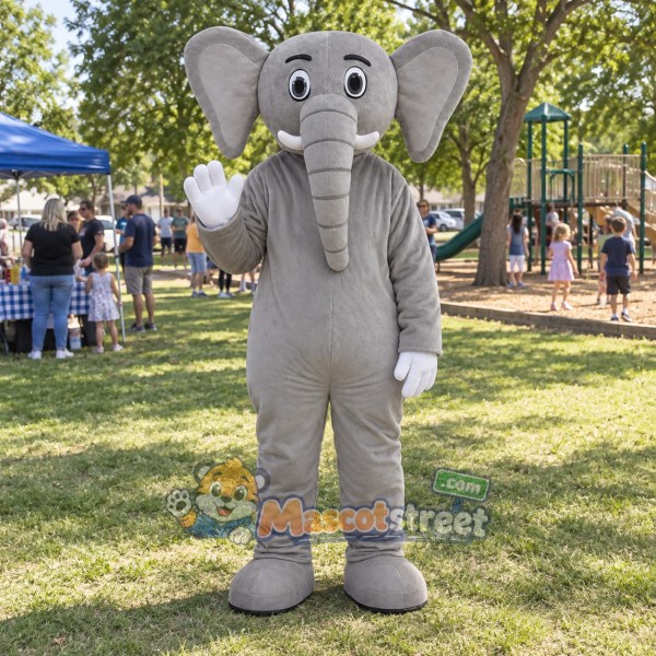 Gray Elephant Mascot Costume Gray Elephant Mascot Costume