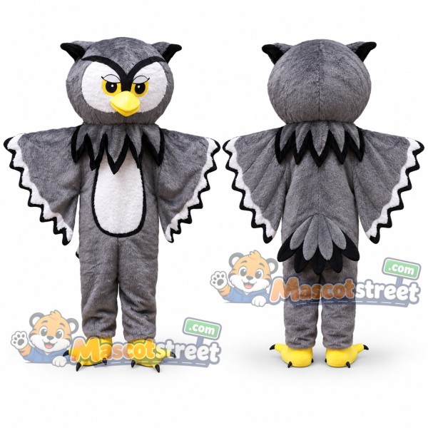 Gray Owl Mascot Costume