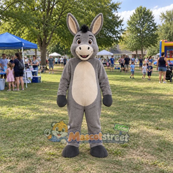 Gray Donkey Mascot Costume
