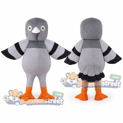 Gray Pigeon Mascot Costume Gray Pigeon Mascot Costume