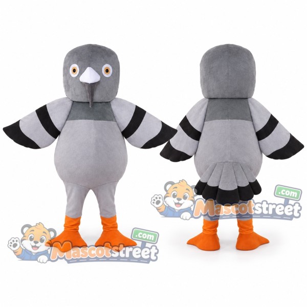 Gray Pigeon Mascot Costume