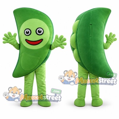 Green Pea Pod Mascot Costume Green Pea Pod Mascot Costume